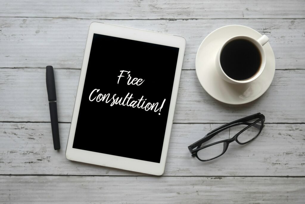 Free consultation concept